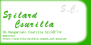 szilard csurilla business card